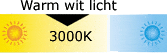 Deze ledlamp geeft warmwit licht (3000K) Deze ledlamp geeft warmwit licht (3000K)